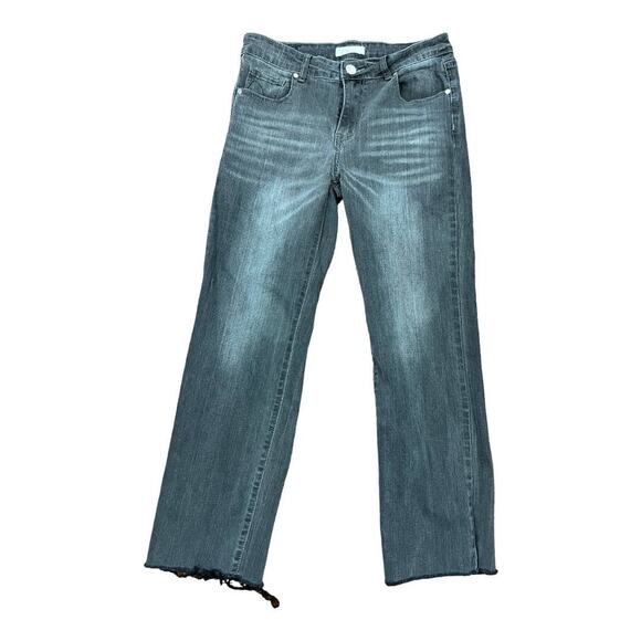 Elan Straight Leg Ankle Jeans Black Gray Womens sz L Large 30 x 26 - Picture 1 of 7